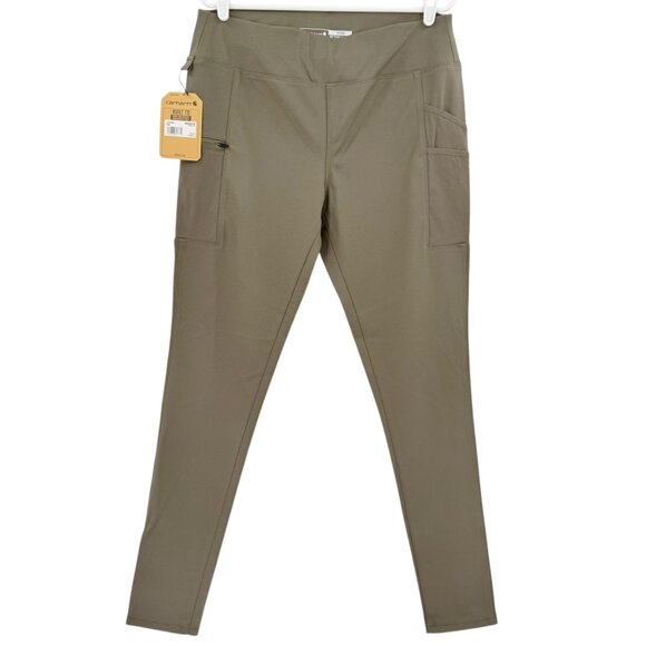 Carhartt Women Force Fitted Lightweight Olive Utility Legging Tall L (12-14) NWT - Picture 1 of 11